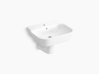 Kohler Span SQ WM 545x489 Lavatory with Half Ped