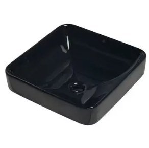 Kohler FOREFRONT SQ VESSEL W/O DECK BLACK