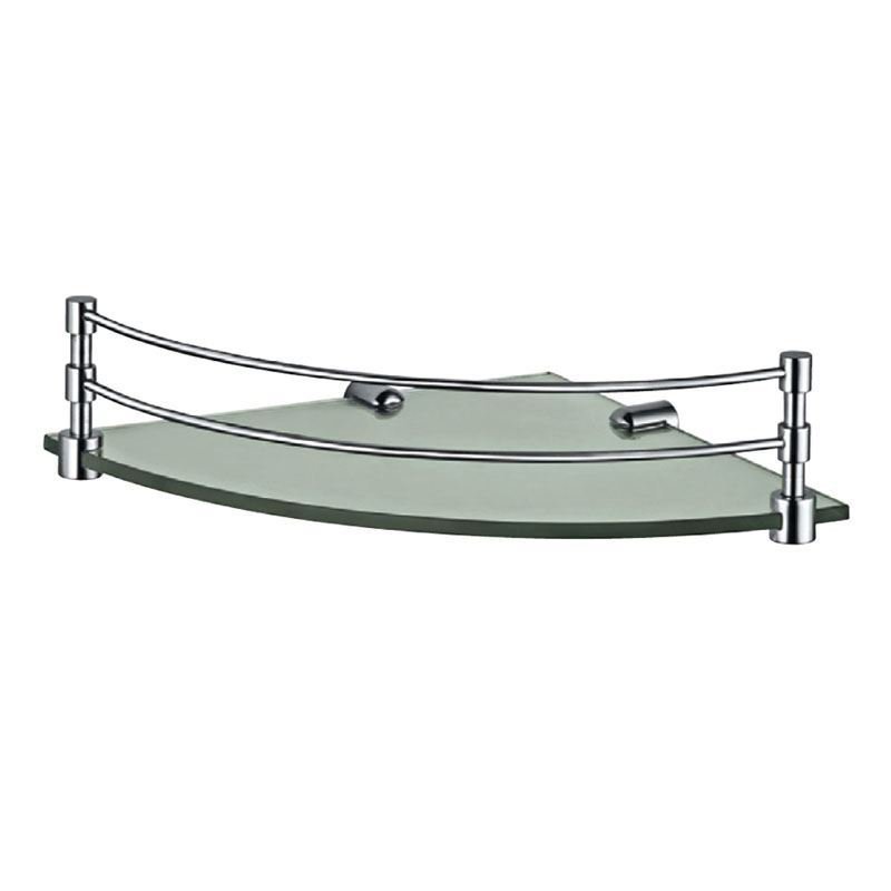 Jaquar Corner Glass Shelf (With Bracket) - Chrome
