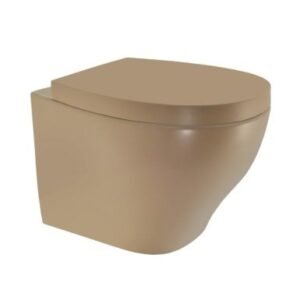 Jaquar RIMLESS BLIND INSTALLATION WALL HUNG WC WITH UF SOFT : 380X520X375 MM BEIGE MATT