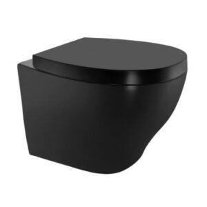 Jaquar RIMLESS BLIND INSTALLATION WALL HUNG WC WITH UF SOFT : 380X520X375 MM BLACK MATT