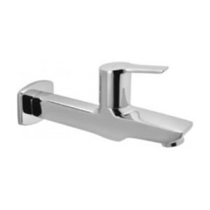 Essco Long Body Bib Cock with Wall Flange