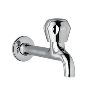 Jaquar Long Body Bib Cock with Wall Flange