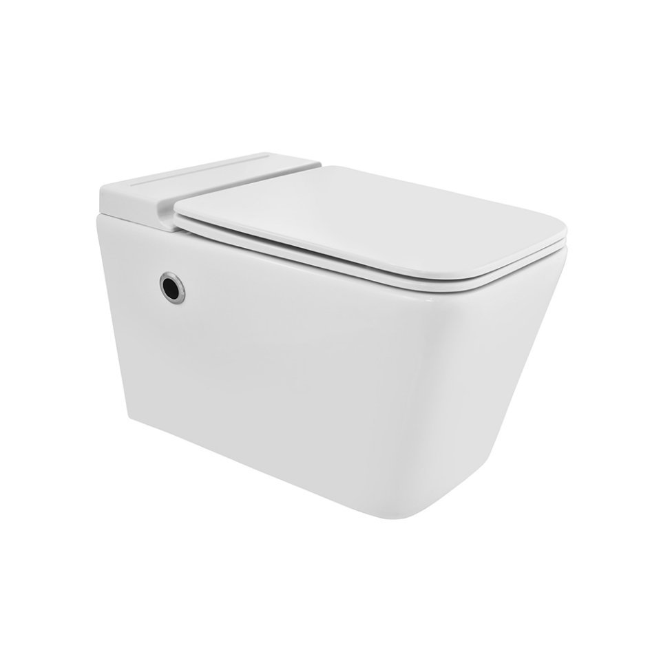 Jaquar Tankless Wall Hung WC with Sensor Flush, UF Soft Close Slim Seat Size: 360x590x385 mm