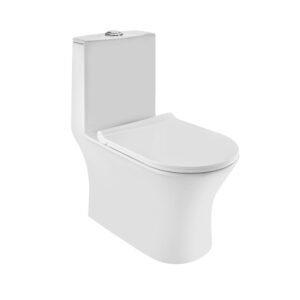 Jaquar RIMLESS SINGLE PIECES WC WITH PP SOFT CLOSE SLIM SIZE : 370X665X750 MM "P" TRAP - 180 MM