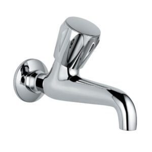 Jaquar Long Body Bib Cock with Wall Flange