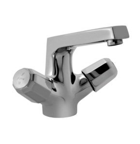 Jaquar Central Hole Basin Mixer with 450 mm Long Braided Hoses