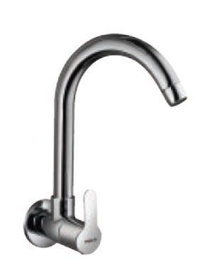 Essco Sink Cock with Swinging Spout (Wall Mounted Model) with Wall Flange - Chrome