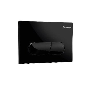 Parryware Active Oblong Push Plate Shiny Black