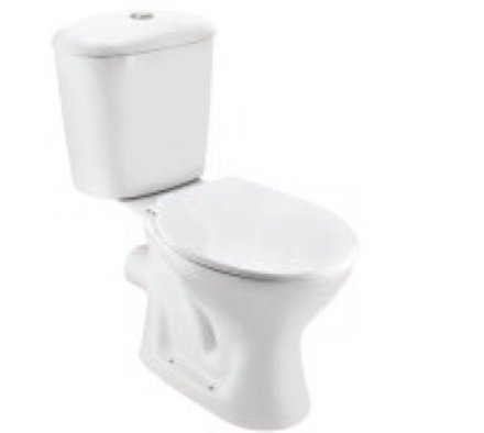 Essco Bowl with Front Push Cistern for Coupled - White