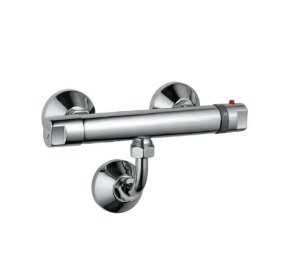 Jaquar Exposed Shower Mixer (Wall Mounted) with Thermostaic 115M Lonc Bend Pipes
