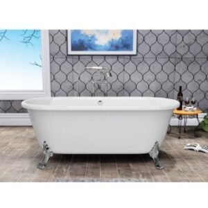 Jaquar Queens Freestanding Bath Tubs with Gold Overflow. Waste & Legs Size: 1702x787x615