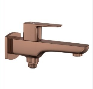 Jaquar 2 Way Bib Cock with Wall Flange - Blush Gold Bright PVD