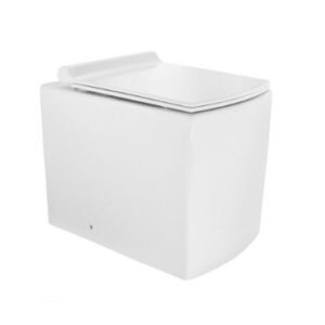 Jaquar Rimless & Wash Down, Back to Wall WC with UF Soft Close Slim Seat Cover, Hinges, Fixing Accessories and Accessories Set, Size: 360x500x400 Mm, P Trap- 180 mm - White