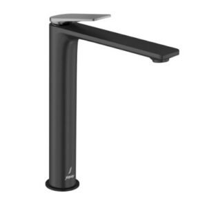 Jaquar Single Lever Tall Boy with 600 mm Long Braided Hoses & Base Flange