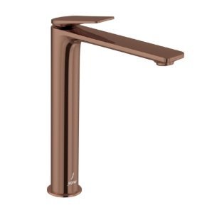 Jaquar Single Lever Tall Boy with 600 mm Long Braided Hoses & Base Flange