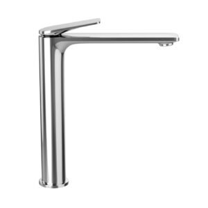 Jaquar Single Lever Tall Boy with 600 mm Long Braided Hoses & Base Flange