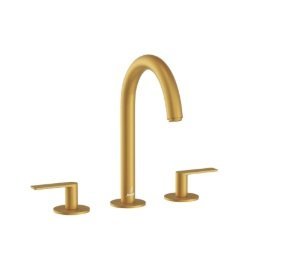 Jaquar 3- Hole Basin Mixer with Pipe Spout, Round Handle