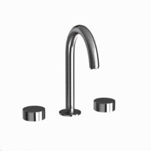 Jaquar 3- Hole Basin Mixer with Pipe Spout, Round Handle