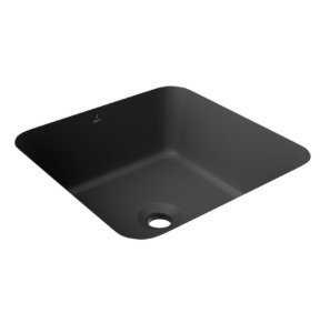 Jaquar Under Counter Basin Size: 450x450x170 Mm: Square Black Matt