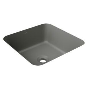 Jaquar Under Counter Basin Size: 450x450x170 Mm: Square Grey Matt