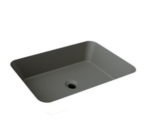Jaquar Under Counter Basin Size: 600x450x170 mm Rectangular Grey Matt