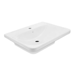 Jaquar TABLE TOP BASIN WITH THREE TAP HOLE, SIZE : 600X450X175 MM WHITE MATT