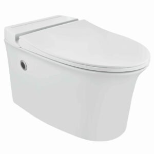 Jaquar Tankless Wall Hung WC with Sensor Flush, UF Soft Close Slim Seat Size: 380x625x385 mm - White