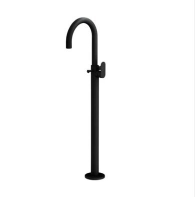 Jaquar Exposed Parts of Floor Mounted Single Lever Bath Mixer with Provision for Hand Shower, without Hand Shower & Shower Hose (Compatible with Ald-121) - Black Matt
