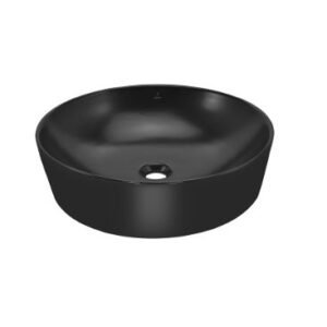 Jaquar THIN RIM TABLE TOP BASIN SIZE : 480 X480 MM ROUND BLACK MATT