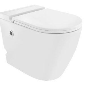 Jaquar Tankless Single Piece WC with UF Soft Close Slim Seat Cover, Hinges, Single Flush with Sensor Operated, Fixing Accessories and Accessories Set, Size: 360x580x450 Mm, P Trap- 180 mm - White