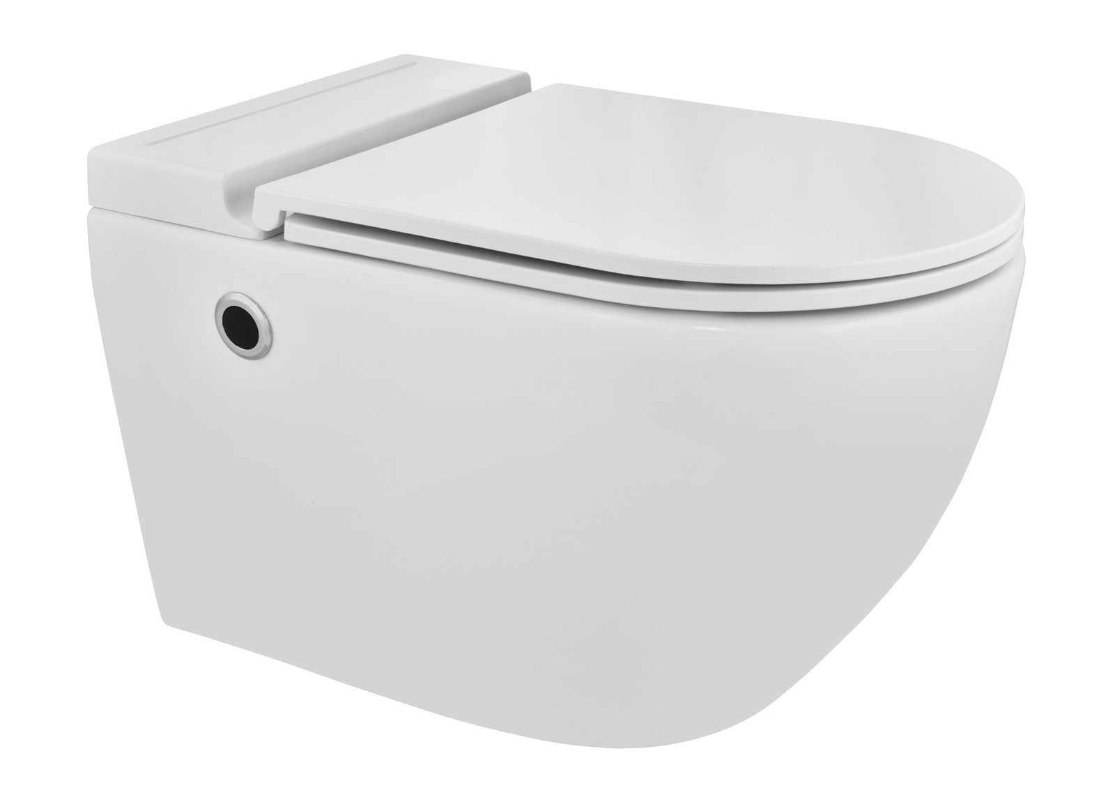 Jaquar Tankless Wall Hung WC with Sensor Flush, UF Soft Close Slim Seat Size: 360x580x380 mm