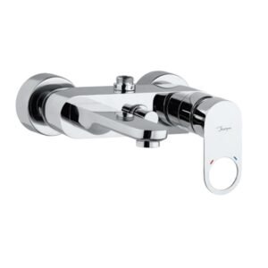 Jaquar Single Lever Wall Mixer with Provision for Connection to Exposed Shower Pipe (Sha-1211N) with Connecting Legs & Wall Flanges - Chrome
