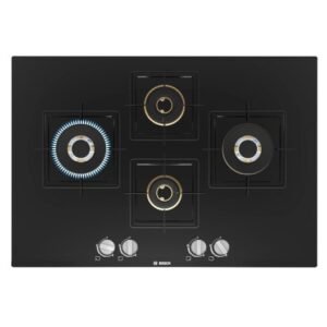 BOSCH - PNI7B6F10I - Hob 75 cm, black glass, elegant design - 56 x 752 x 520 mm