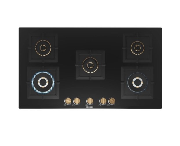 Bosch - PNV9B6F10I - Hob 90 Cm, 5 Burners, High Performance, Black Glass - 56 x 900 x 520 mm