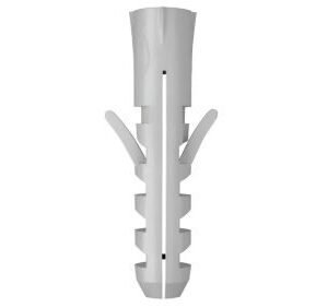 PVC 40MM WALL PLUG WHITE (GRIPPER) 8MM
