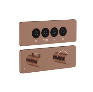 Jaquar Exposed Part Kit of Qluod Touch Shower System 4 Outlets for Rain, Mist / Water Fall Shower Mode & Hand Shower & Body Shower