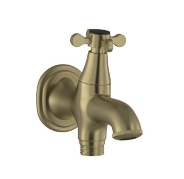 Jaquar 2-Way Bib Cock with Wall Flange - Antique Bronze