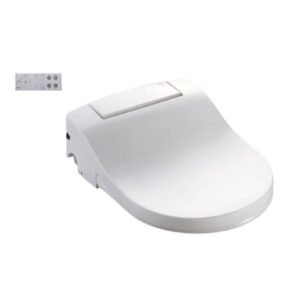 Roca L-Series Premium Round Multiclean Seat Cover with Remote Control, Bidet Nozzles, Adjustable Air/Water/Seat Temperature, Fixing Accessor