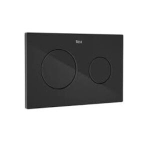 Roca PL10 Dual Flush Operating Plate for Concealed Cistern, Titanium Black, PVD Finish