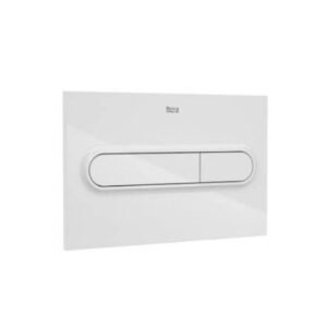 Roca PL1 Dual Flush Operating Plate for Concealed Cistern, White