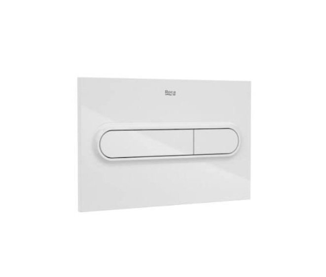 Roca PL1 Dual Flush Operating Plate for Concealed Cistern, White