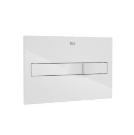 Roca PL2 Dual Flush Operating Plate for Concealed Cistern, White