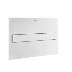 Roca PL7 Dual Flush Operating Plate for Concealed Cistern, Matt White