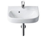 Roca Debba Wall Hung Basin with Fixing Accessories, Size: 400x320x140 mm, White