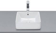 Roca Alter Square Over Counter Top Basin, Size: 390x370x130 mm, White