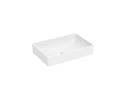 Roca Ona Rectangular Over Counter Top Basin, Size: 600x400x120 mm, White