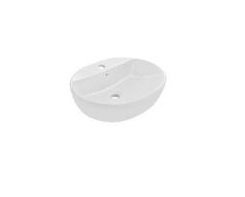 Roca Fusion L Over Counter Top Basin with Tap Hole, Size: 500x400x120 mm, White