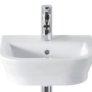 Roca Gap Compact Wall Hung Basin with Fixing Accessories, Size: 400x320x170 mm, White