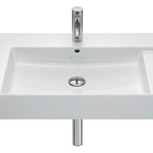 Roca Inspira Fineceramic Wall Hung or Vanity Basin with Tap Hole, Size: 1000x490x120 mm, White